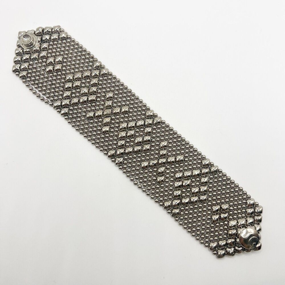 SG Liquid Metal Bracelet Sergio Gutierrez  Silver Tone B45-AS
